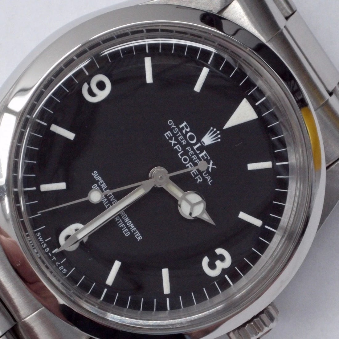 W/HACK ROLEX EXPLORER 36 MM STEEL BLACK OYSTER AUTOMATIC WATCH 1016 CIRCA 1976 (1 of 2)