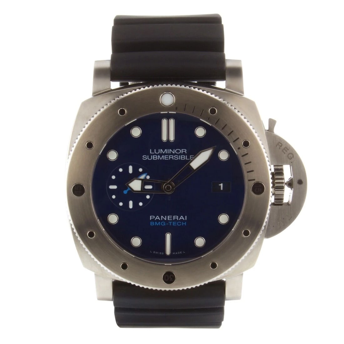 PANERAI LUMINOR 1950 SUBMERSIBLE BMG-TECH 47 MM BLUE WATCH PAM00692 PAM 692 (1 of 2)