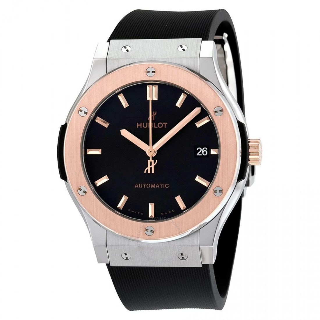 NEW HUBLOT CLASSIC FUSION TITANIUM AUTOMATIC 45 MM BLACK WATCH 511.NO.1181.RX: NEW HUBLOT CLASSIC FUSION TITANIUM AUTOMATIC 45 MM BLACK WATCH 511.NO.1181.RX Condition: New with box and papers: This item is brand new and has never been worn. It still has the original ... Read mor