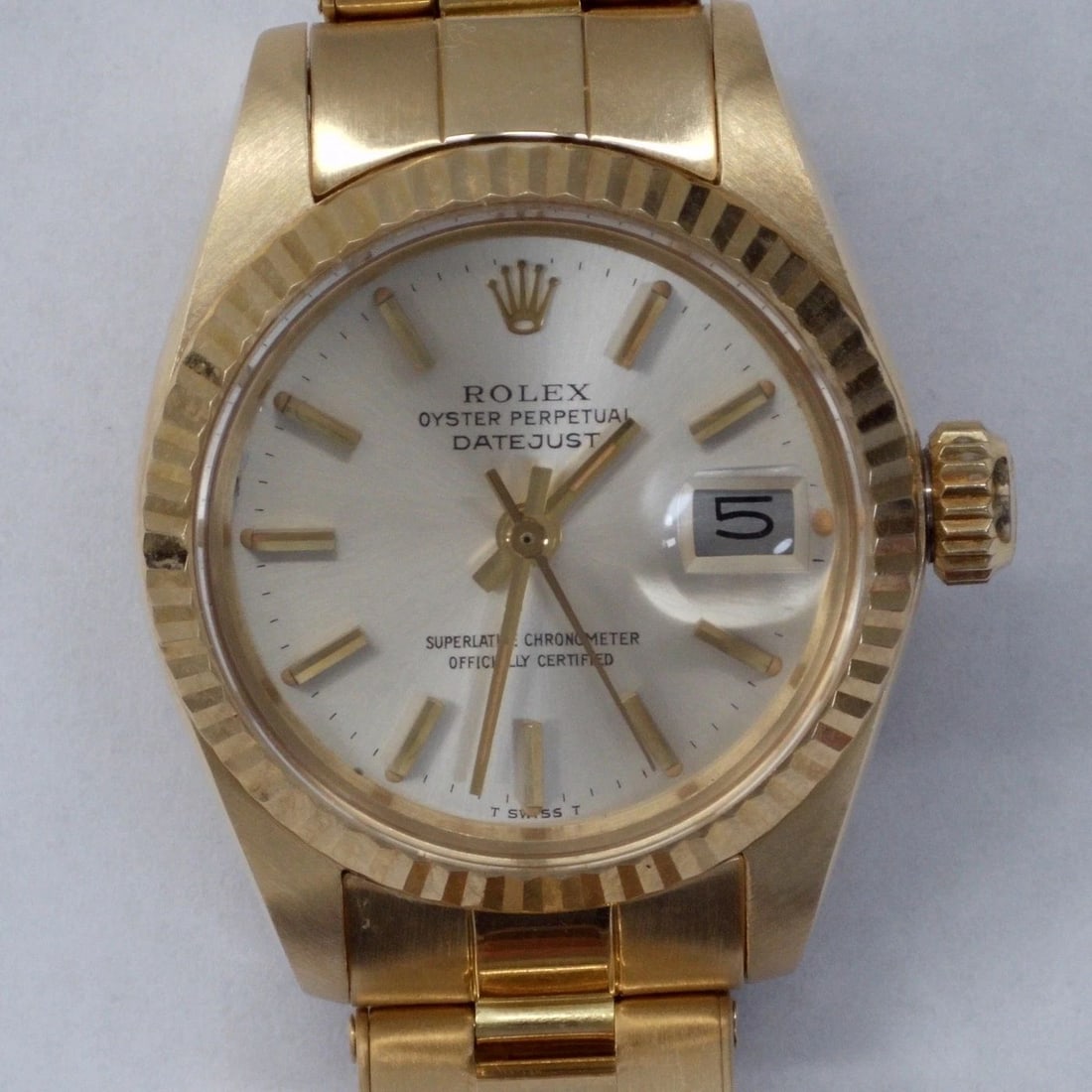 ROLEX LADIES DATEJUST 18K YELLOW GOLD AUTOMATIC SELF WIND 26 MM WATCH 6917 (1 of 2)