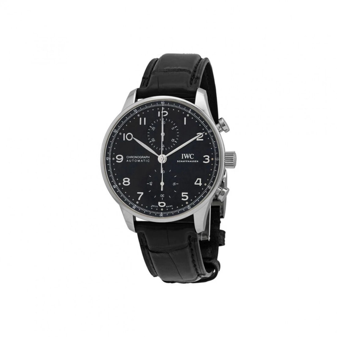 NEW IWC PORTUGIESER CHRONOGRAPH STAINLESS STEEL 41MM BLACK WATCH IW371609 (1 of 2)