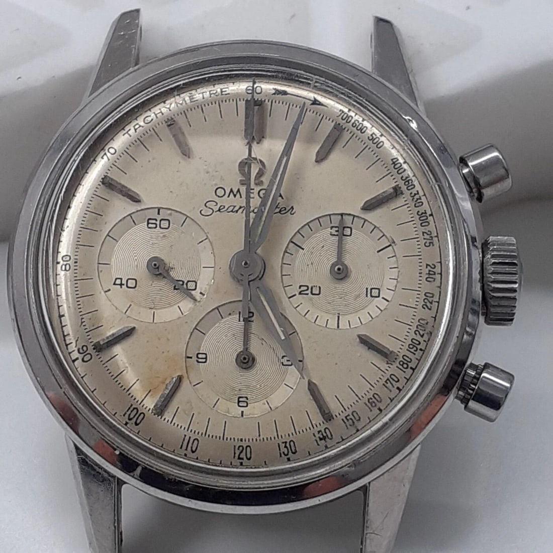 VINTAGE OMEGA SEAMASTER 35MM CHRONOGRAPH STEEL MANUAL HEAD ONLY WATCH 105.001-62 (1 of 2)