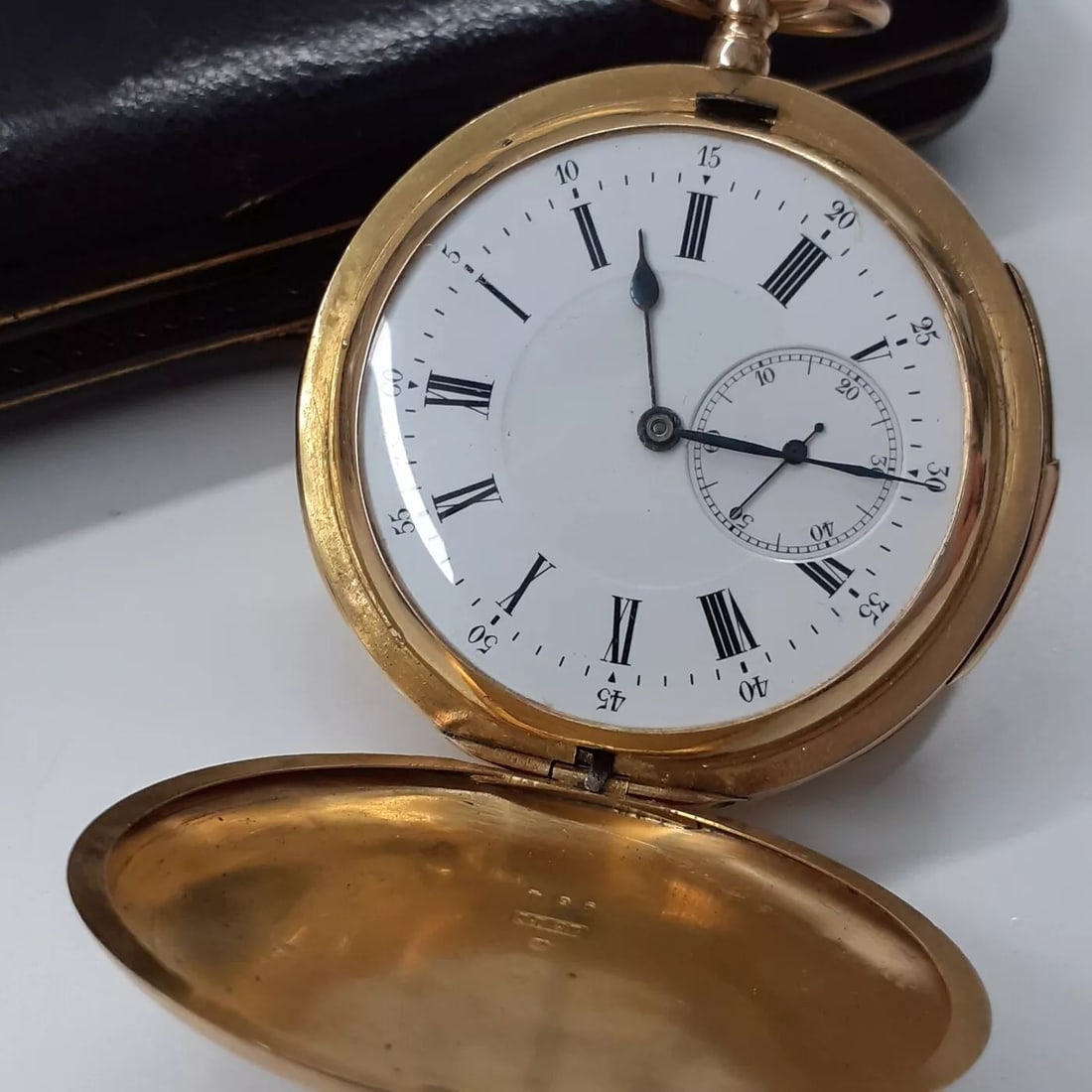 W/BOX POCKET WATCH ANONIMO 52 MM 18K YELLOW GOLD WATCH 20517 SOLD BY WALSER WALD (1 of 2)