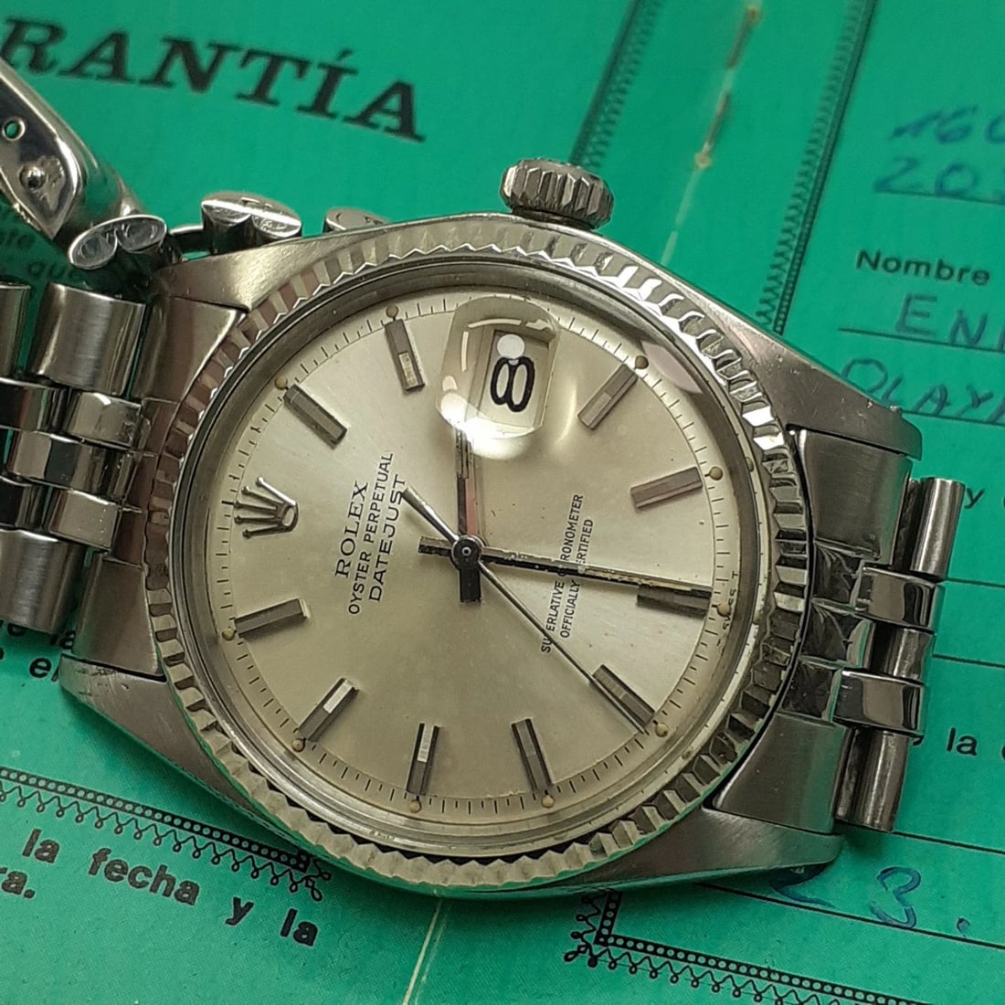 W/PAPERS 1970 ROLEX DATEJUST 36 MM STEEL JUBILEE AUTOMATIC WATCH 1601: W/PAPERS 1970 ROLEX DATEJUST 36 MM STEEL JUBILEE AUTOMATIC WATCH 1601 Condition: Pre-owned - Good: This item has been gently used but is in good condition. It might have a few signs ... Read more abou