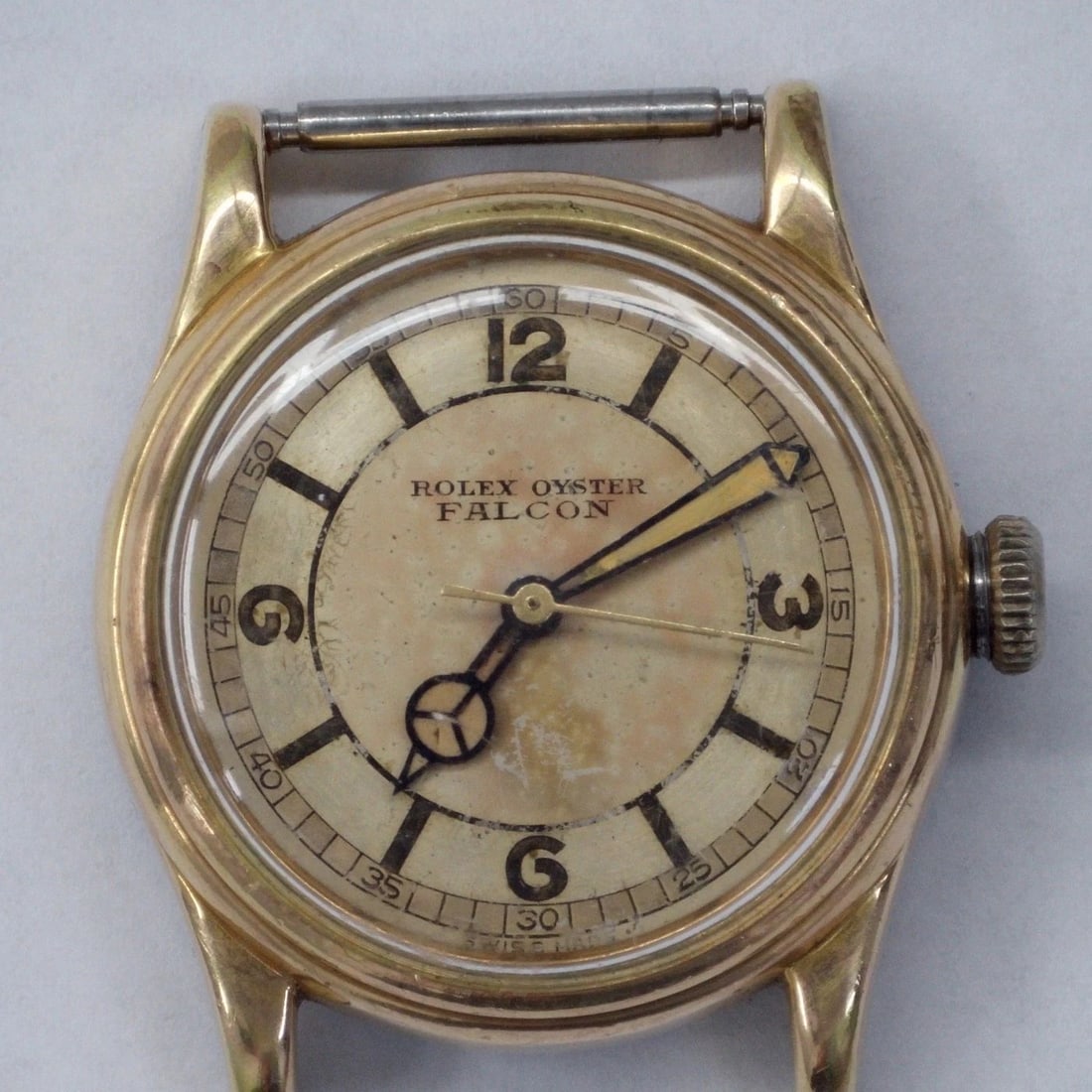 MILITARY ROLEX OYSTER FALCON 26 X 30 MM GOLD PLATED MANUAL WATCH 4310 CIRCA 1942 (1 of 2)