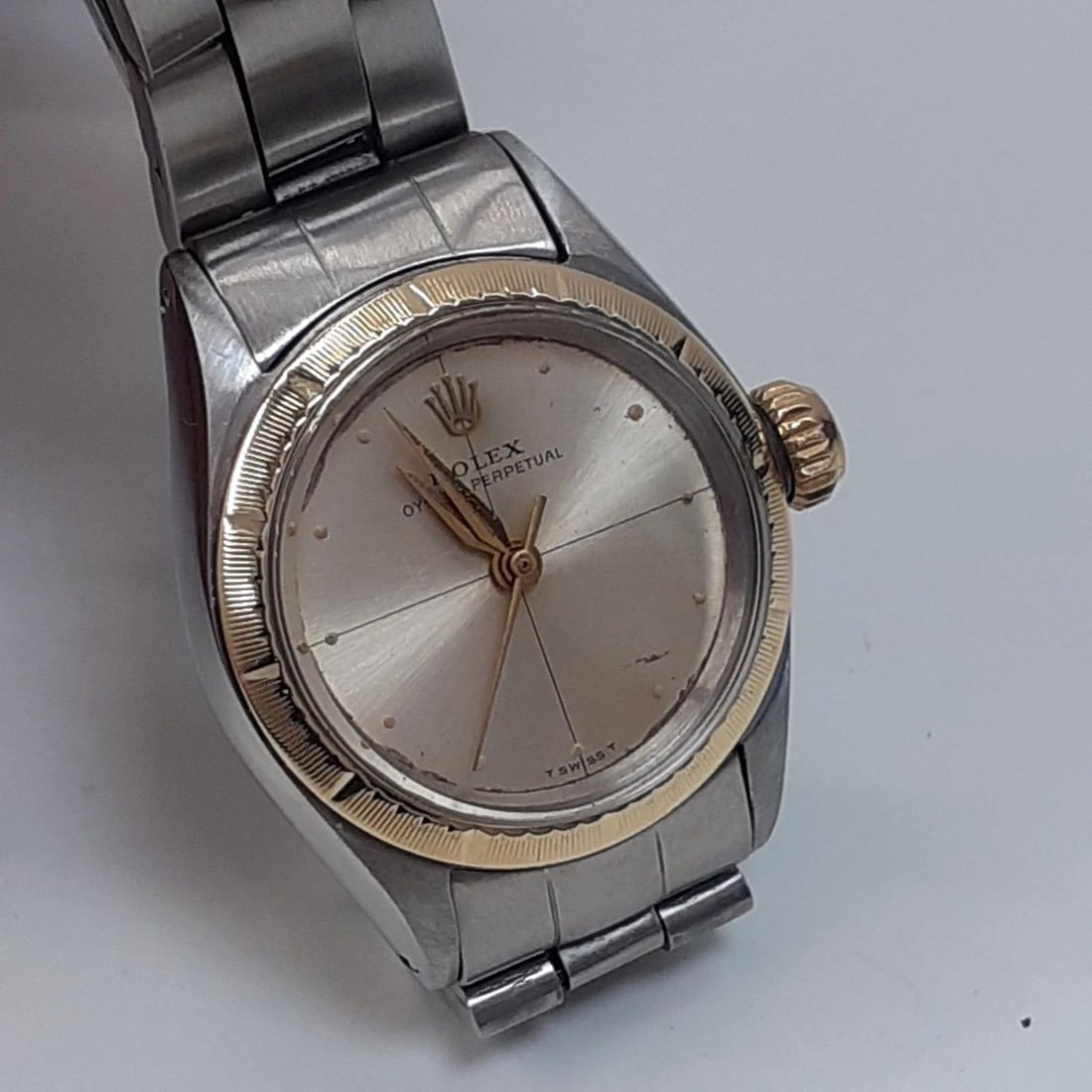 ROLEX OYSTER PERPETUAL LADIES 26 MM ZEPHYR TWO TONE WATCH 6621 CIRCA 1966 (1 of 2)