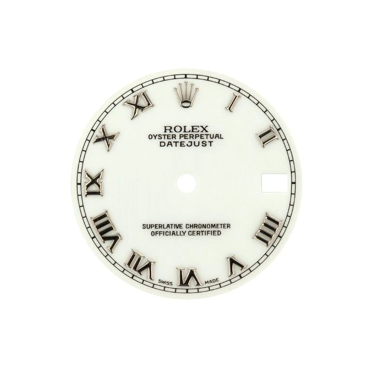 GENUINE WHITE ROLEX MIDSIZE DATEJUST 31MM ROMANS DIAL: GENUINE WHITE ROLEX MIDSIZE DATEJUST 31MM ROMANS DIAL Condition: New with tags: A brand-new, unused, and unworn item (including handmade items) in the original ... Read more about the condition MPN: 6