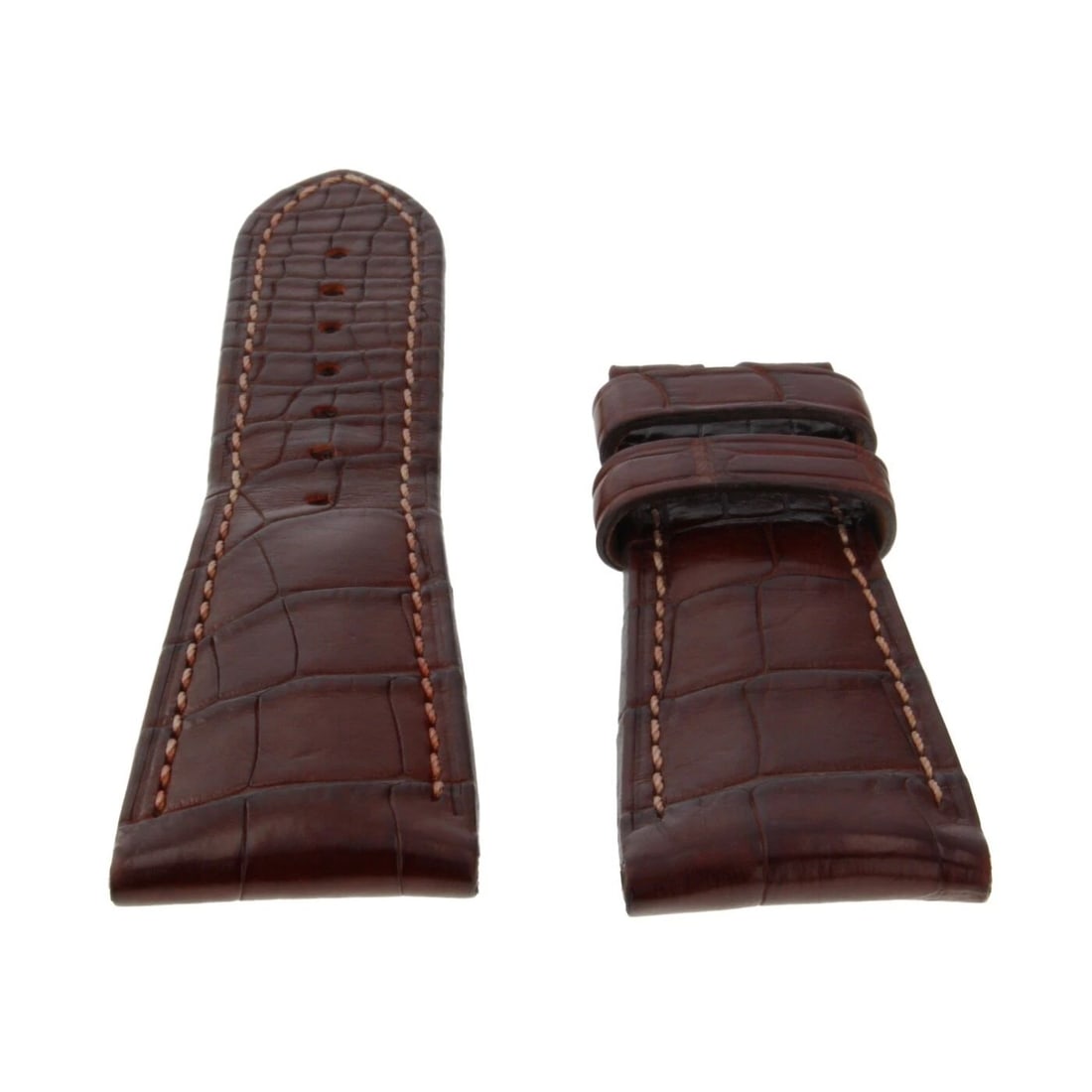 PANERAI ORIGINAL FACTORY 26X20MM MENS ALLIGATOR BROWN STRAP NEVER WORN (1 of 2)