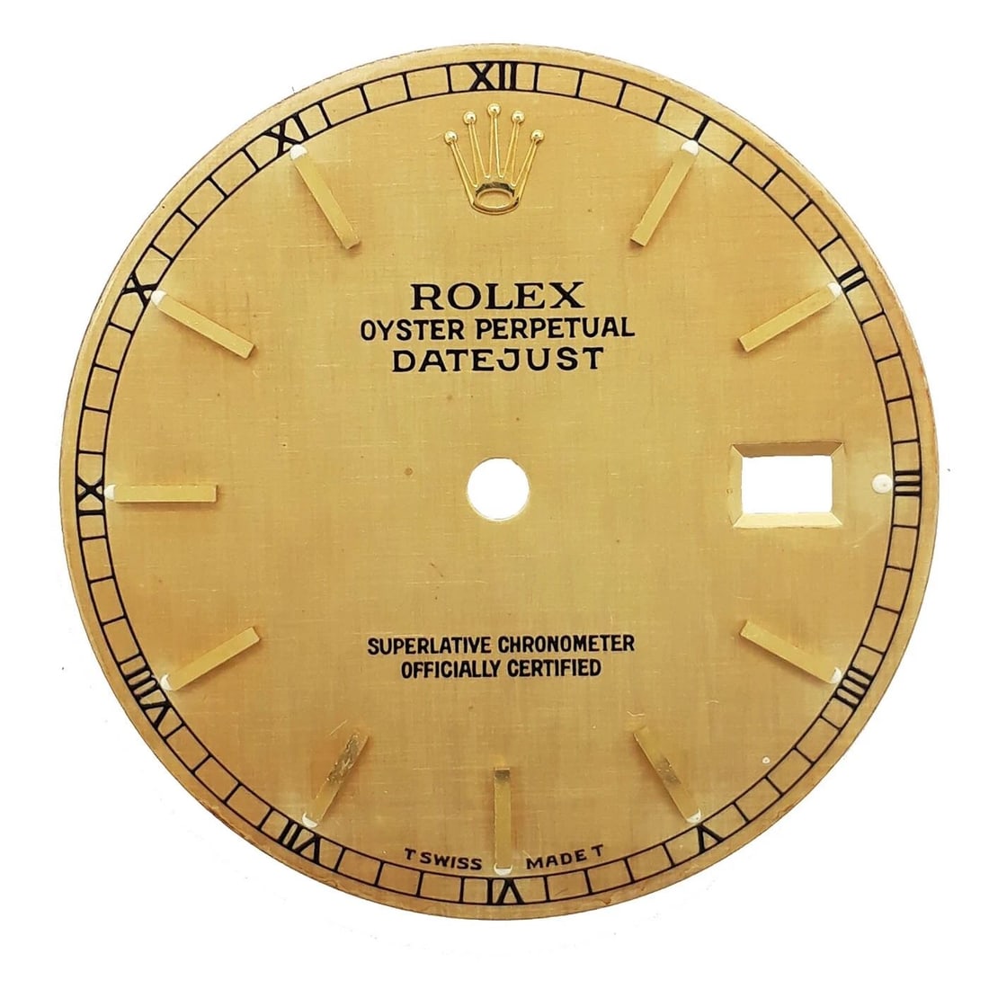 MINT ORIGINAL ROLEX DIAL DATEJUST CHAMPAGNE MENS QUICKSET 16013 16138 16203 (1 of 2)