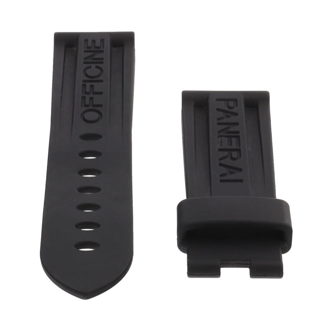 PANERAI STRAPS ORIGINAL FACTORY 22X19MM MENS RUBBER STRAP NEVER WORN BLACK: PANERAI STRAPS ORIGINAL FACTORY 22X19MM MENS RUBBER STRAP NEVER WORN BLACK Condition: Pre-owned: An item that has been used previously. The item may have some signs of cosmetic wear, but ... Read more