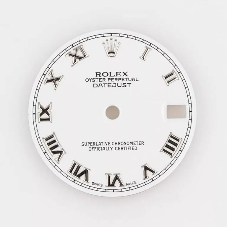 AUTHENTIC ROLEX WHITE ROMAN DIAL MIDSIZE DATEJUST: AUTHENTIC ROLEX WHITE ROMAN DIAL MIDSIZE DATEJUST Condition: Pre-owned: An item that has been used previously. The item may have some signs of cosmetic wear, but ... Read more about the condition Type
