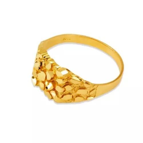 NEW 14K YELLOW GOLD MEN'S NUGGET RING (1 of 2)