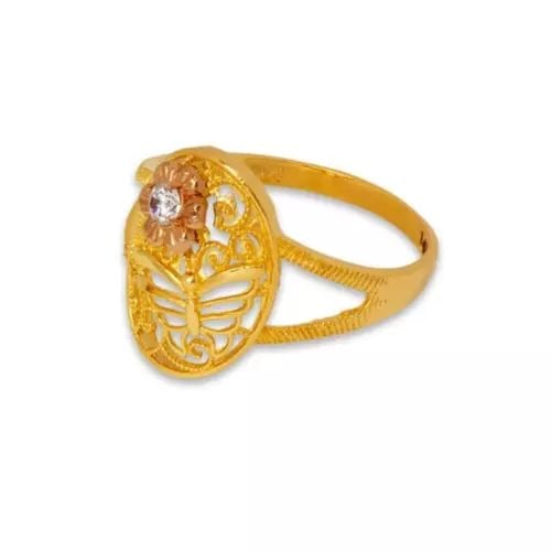 NEW 14K YELLOW GOLD LADIES GUADALUPE CZ RING (1 of 2)