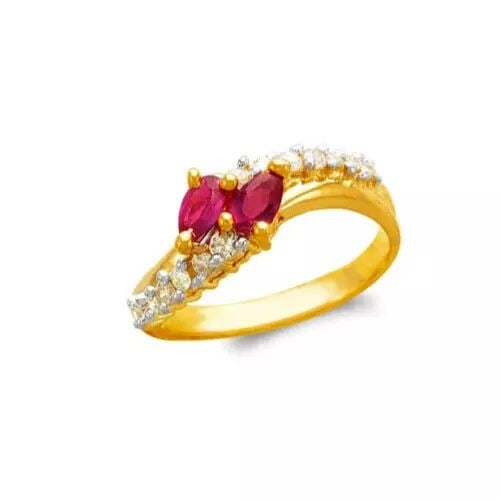 NEW 14K TWO TONE GOLD LADIES CZ RING: NEW 14K TWO TONE GOLD LADIES CZ RING 14K Two Tone Gold Size 7 Approx. 7mm Stone, 7mm Center High Polished/Cubic Zirconia Weight: 2.6 Grams