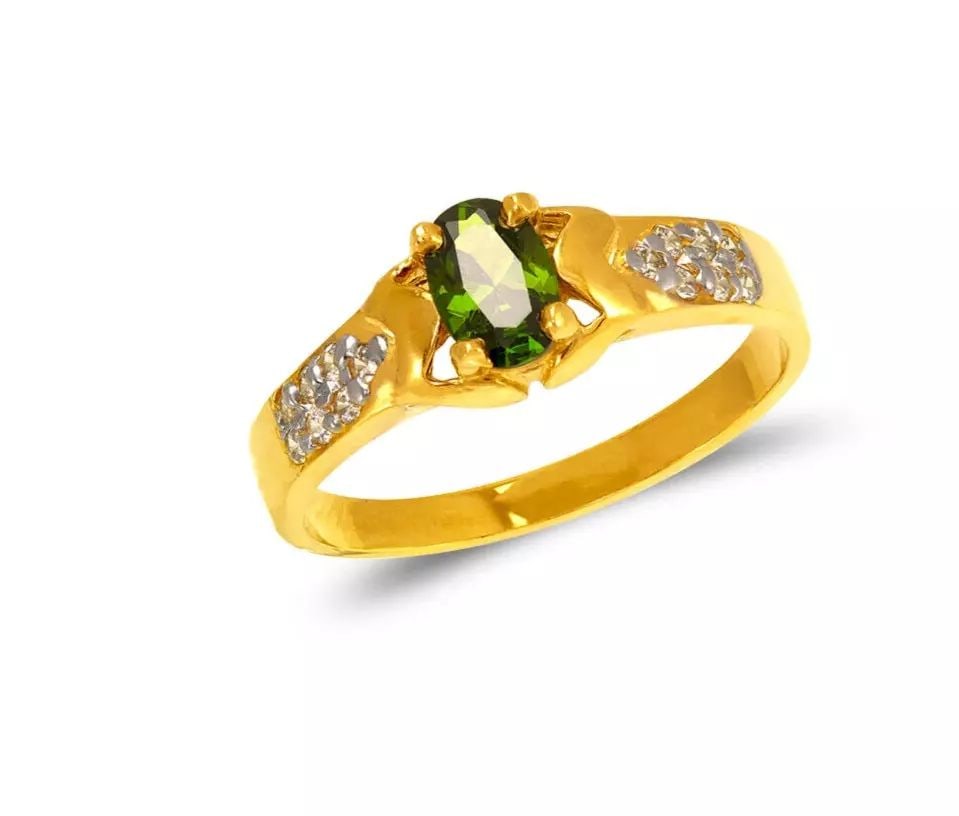 NEW 14K TWO TONE GOLD LADIES CZ RING: NEW 14K TWO TONE GOLD LADIES CZ RING 14K Two Tone Gold Size 7 Approx. 6mm Stone, 6mm Center High Polished/Cubic Zirconia Weight: 2.5 Grams