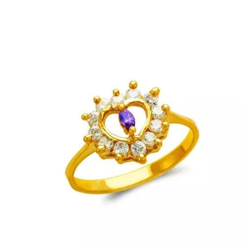 NEW 14K YELLOW GOLD LADIES HEART CZ RING: NEW 14K YELLOW GOLD LADIES HEART CZ RING 14K Yellow Gold Size 7 Approx. 12mm Center High Polished/Cubic Zirconia Weight: 2.8 Grams