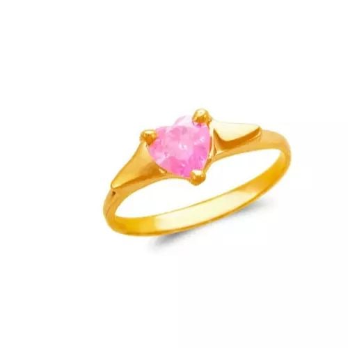 NEW 14K YELLOW GOLD LADIES HEART CZ RING: NEW 14K YELLOW GOLD LADIES CZ RING 14K Yellow Gold Size 7 Approx. 6mm Stone, 7mm Center High Polished/Cubic Zirconia Weight: 2.1 Grams