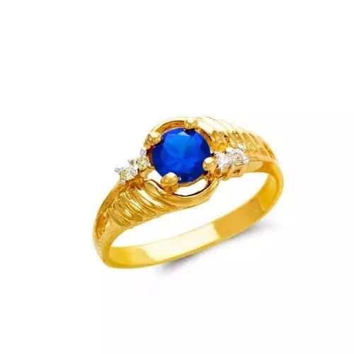 NEW 14K TWO TONE GOLD LADIES CZ RING: NEW 14K TWO TONE GOLD LADIES CZ RING 14K Two Tone Gold Size 7 Approx. 5mm Stone, 8mm Center High Polished/Cubic Zirconia Weight: 2.3 Grams