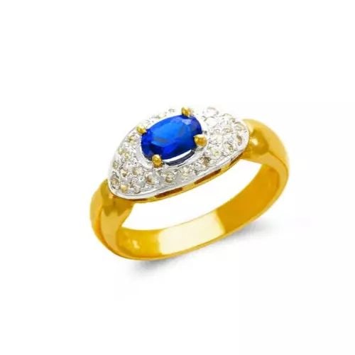 NEW 14K TWO TONE GOLD LADIES CZ RING: NEW 14K TWO TONE GOLD LADIES CZ RING 14K Two Tone Gold Size 7 Approx. 6mm Stone, 8mm Center High Polished/Cubic Zirconia Weight: 4.0 Grams