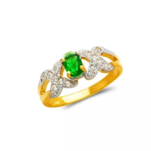 NEW 14K TWO TONE GOLD LADIES CZ RING: NEW 14K TWO TONE GOLD LADIES CZ RING 14K Two Tone Gold Size 7 Approx. 6mm Stone, 7mm Center High Polished/Cubic Zirconia Weight: 3.2 Grams