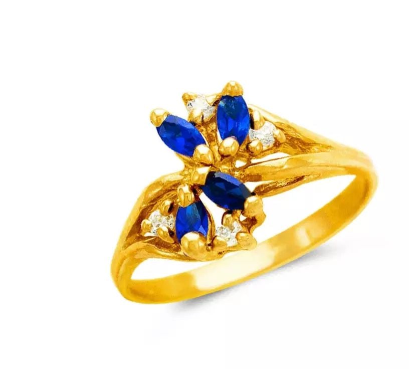 NEW 14K YELLOW GOLD LADIES CZ RING (1 of 2)