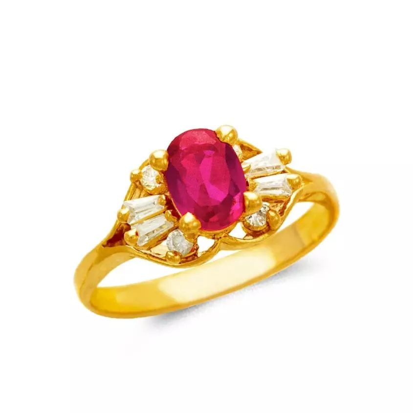 NEW 14K YELLOW GOLD LADIES CZ RING: NEW 14K YELLOW GOLD LADIES CZ RING 14K Yellow Gold Size 7 Approx. 7mm Stone, 8mm Center High Polished/Cubic Zirconia Weight: 2.7 Grams