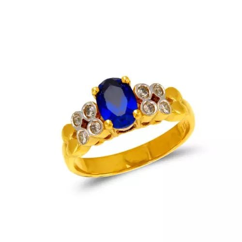 NEW 14K TWO TONE GOLD LADIES CZ RING: NEW 14K TWO TONE GOLD LADIES CZ RING 14K Two Tone Gold Size 7 Approx. 7mm Stone, 5mm Center High Polished/Cubic Zirconia Weight: 2.8 Grams