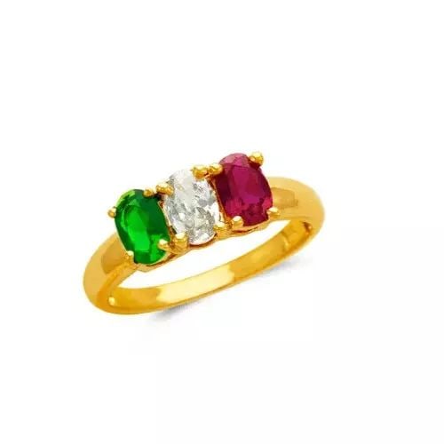 NEW 14K YELLOW GOLD LADIES CZ RING (1 of 2)