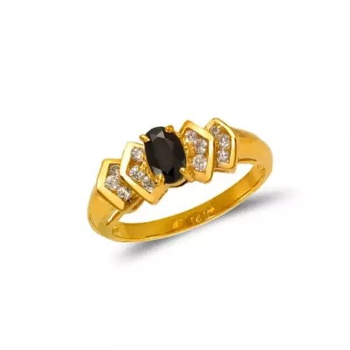 NEW 14K YELLOW GOLD LADIES CZ RING (1 of 2)