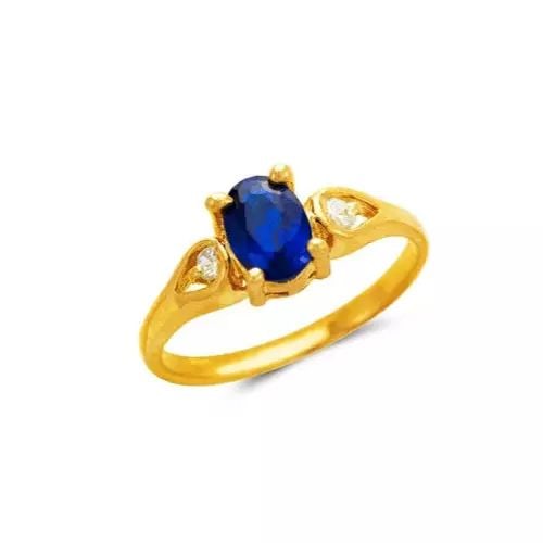 NEW 14K YELLOW GOLD LADIES CZ RING (1 of 2)