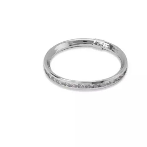 NEW 14K WHITE GOLD ETERNITY CZ RING (1 of 2)