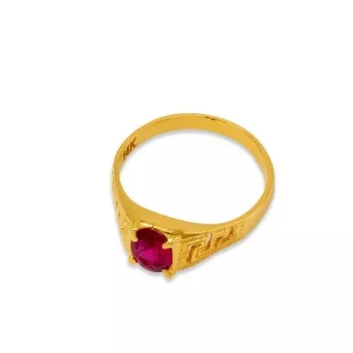 NEW 14K YELLOW GOLD KIDS CZ RING: NEW 14K YELLOW GOLD KIDS CZ RING 14K Yellow Gold Approx.8mm [Center] High Polished/Cubic Zirconia Weight: 2.2Grams