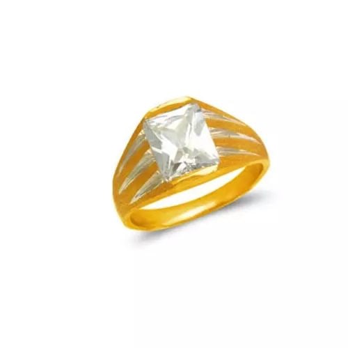 NEW 14K TWO TONE GOLD KIDS CZ RING: NEW 14K TWO TONE GOLD KIDS CZ RING 14K Two Tone Gold Approx.10mm [Center] High Polished/Cubic Zirconia Weight: 4.3 Grams