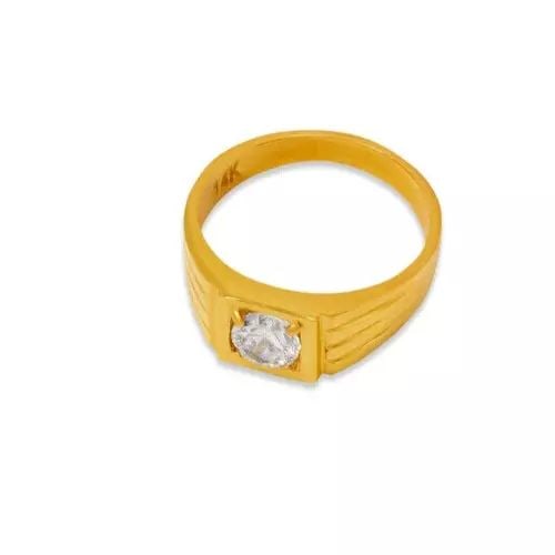 NEW 14K TWO TONE GOLD KIDS CZ RING: NEW 14K TWO TONE GOLD KIDS CZ RING 14K Two Tone Gold Approx.7mm [Center] High Polished/Cubic Zirconia Weight: 3.2 Grams