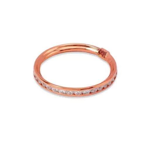NEW 14K ROSE GOLD ENTERNITY CZ RING (1 of 2)