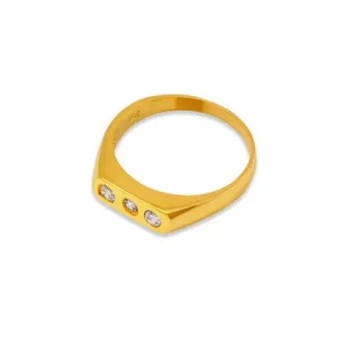 NEW 14K YELLOW GOLD KIDS CZ RING: NEW 14K YELLOW GOLD KIDS CZ RING 14K Yellow Gold Approx. 4mm [Center] High Polished/Cubic Zirconia Weight: 1.8 Grams