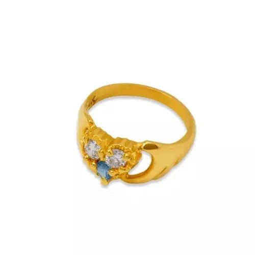 NEW 14K YELLOW GOLD KIDS CZ RING (1 of 2)
