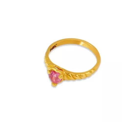 NEW 14K YELLOW GOLD KIDS CZ RING: NEW 14K YELLOW GOLD KIDS CZ RING 14K Yellow Gold Approx. 4mm [Center] High Polished/Cubic Zirconia Weight: 1.2 Grams