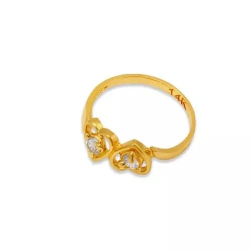 NEW 14K YELLOW GOLD KIDS CZ RING: NEW 14K YELLOW GOLD KIDS CZ RING 14K Yellow Gold Approx. 6mm [Center] High Polished/Cubic Zirconia Weight: 1.2 Grams