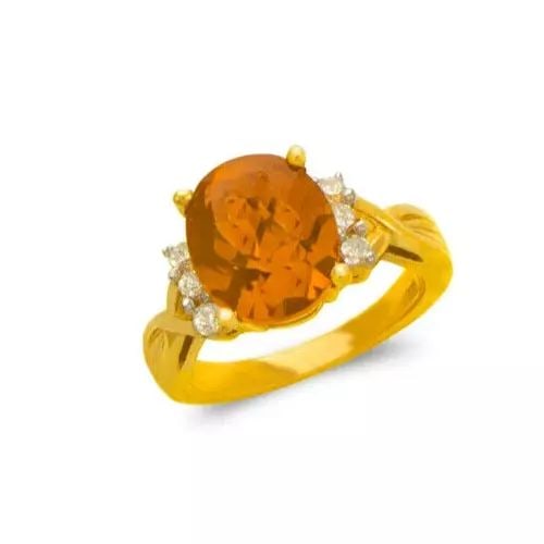 NEW 14K TWO TONE GOLD LADIES MYSTIC CZ RING (1 of 2)