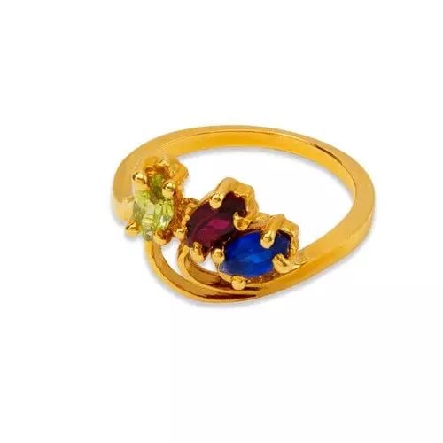 NEW 14K YELLOW GOLD MOTHER'S CZ RING (1 of 2)