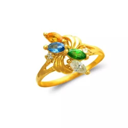 NEW 14K YELLOW GOLD MOTHER'S CZ RING: NEW 14K YELLOW GOLD MOTHER'S CZ RING 14K Yellow Gold Size 7 Approx. 17mm High Polished/Cubic Zirconia Weight: 3.7 Grams