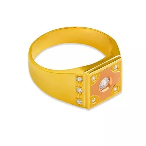 NEW 14K TWO TONE GOLD MEN'S FANCY CZ RING: NEW 14K TWO TONE GOLD MEN'S FANCY CZ RING 14K Two Tone Gold Size 10 Approx. 11mm High Polished/Cubic Zirconia Weight: 5.8 Grams