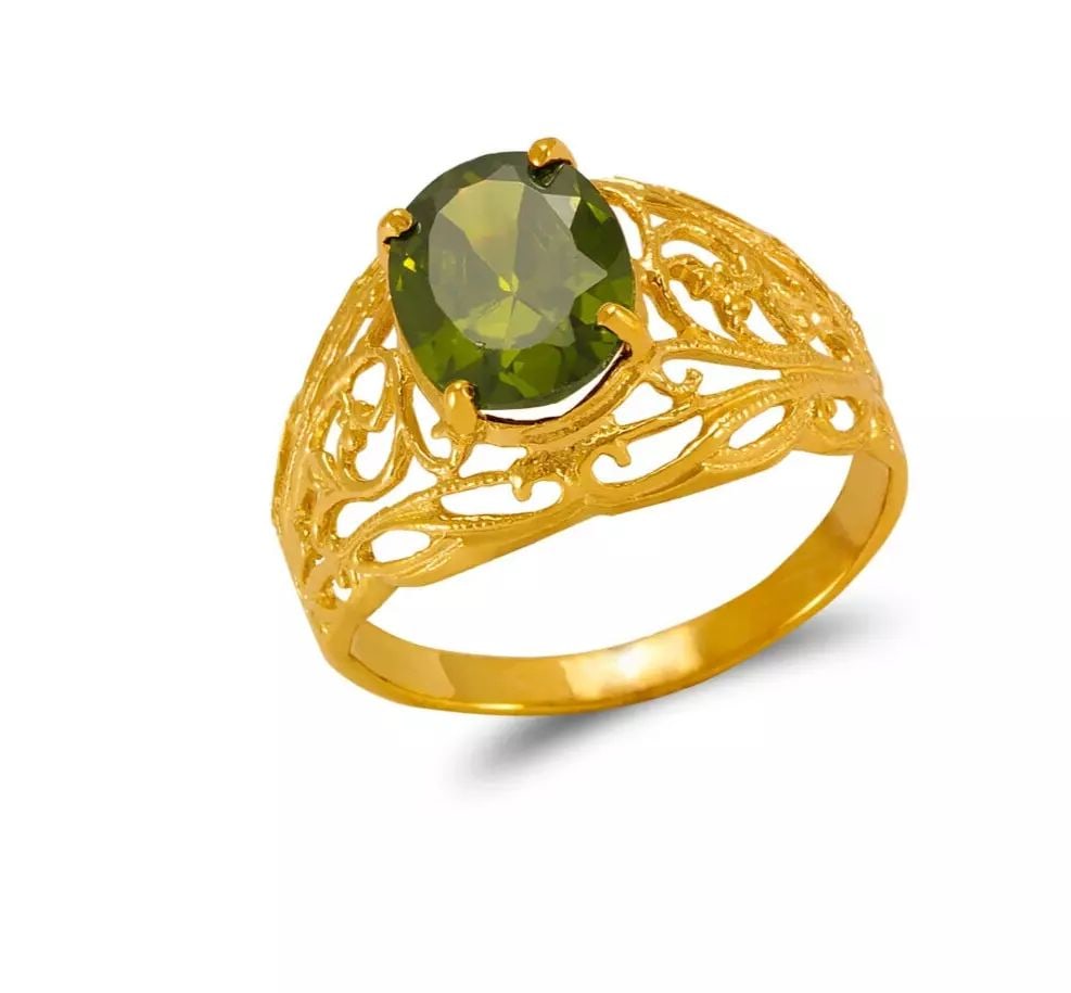 NEW 14K YELLOW GOLD LADIES MYSTIC CZ RING (1 of 2)