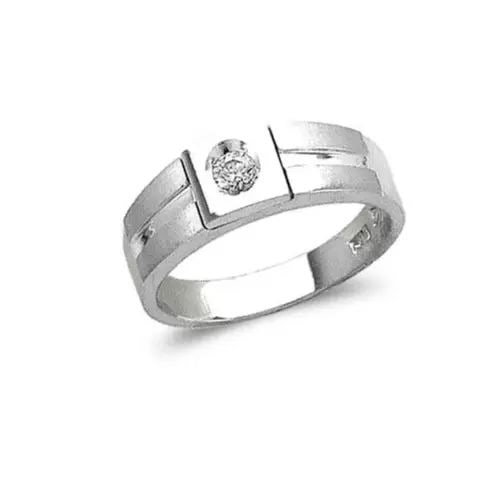 NEW 14K WHITE GOLD LADIES FANCY COUPLE CZ RING (1 of 2)
