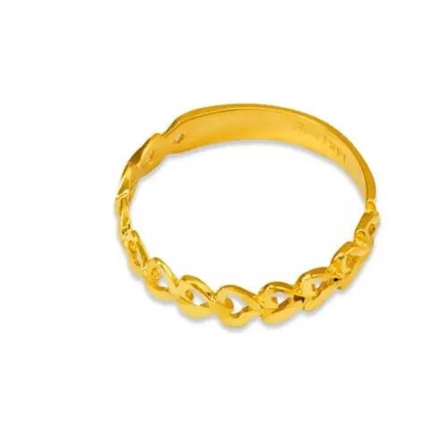 NEW 14K YELLOW GOLD LADIES DIAMOND CUT DESIGN RING (1 of 2)