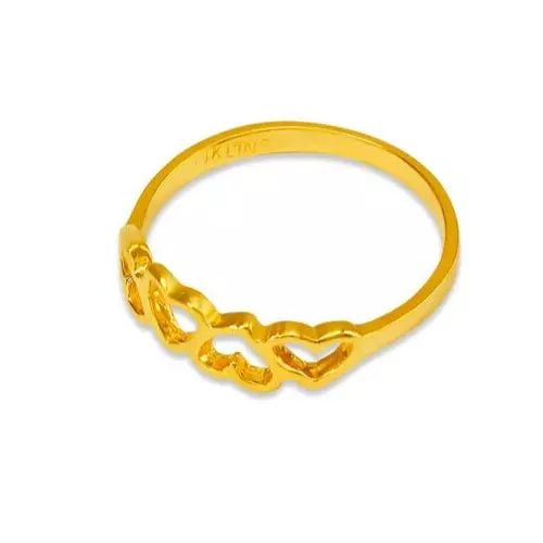 NEW 14K YELLOW GOLD LADIES MINI HEART DESIGN RING (1 of 2)