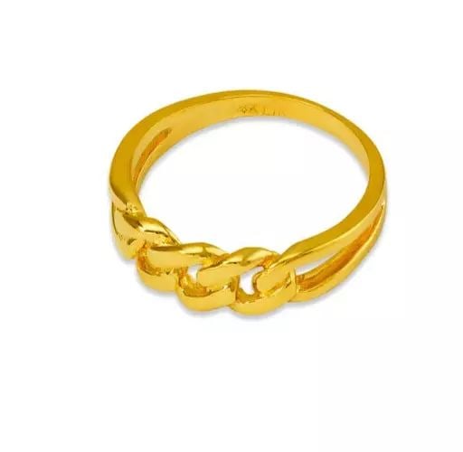 NEW 14K YELLOW GOLD LADIES CHAIN LINK DESIGN RING (1 of 2)