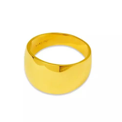 NEW 14K YELLOW GOLD LADIES CIGAR BAND RING (1 of 2)