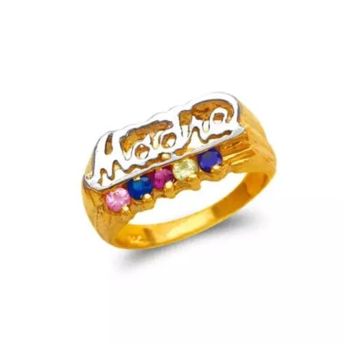 NEW 14K TWO TONE GOLD MADRE CZ RING: NEW 14K TWO TONE GOLD MADRE CZ RING 14K TWO TONE Gold Size 7 Approx. 9mm High Polished/Cubic Zirconia Weight: 4.4 Grams